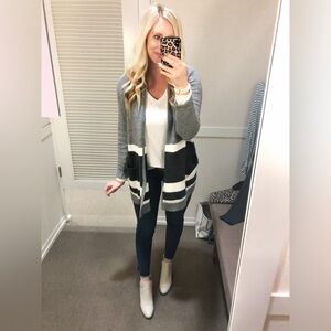 Loft, Striped Cardigan